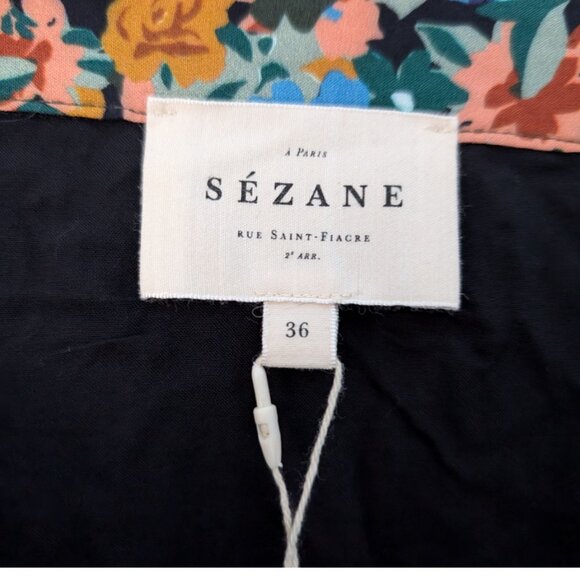 Sezane Floral A-Line Skirt - Multicolor - Picture 4 of 9